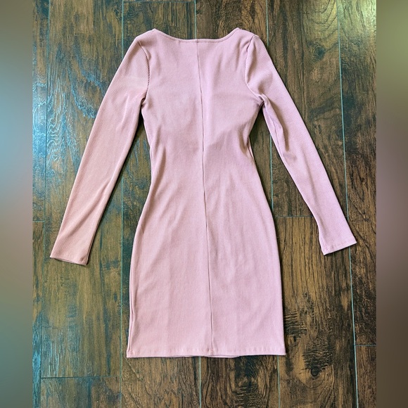 Nordstrom ASTR The Label Ribbed Bodycon Dress in Blush Size Small - Picture 2 of 3